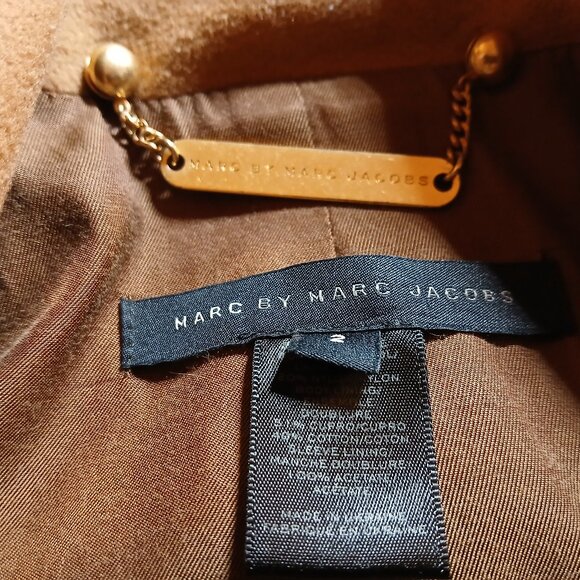 MARC BY MARC JACOBS Camel Virgin Wool Peacoat 2R - Picture 13 of 14